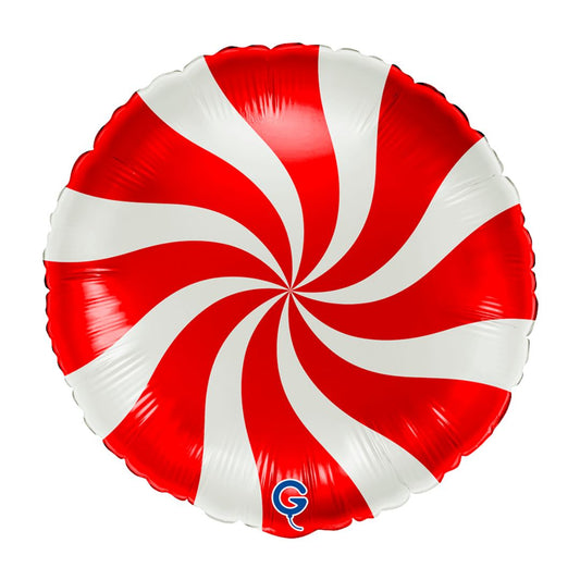 Ballon rond tourbillon rouge à l'hélium