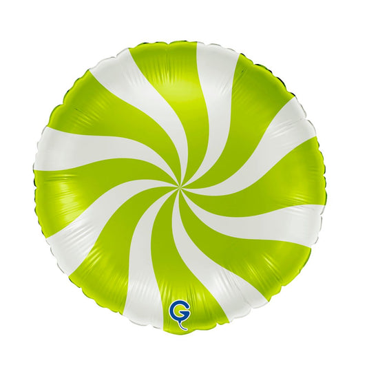 Ballon rond tourbillon vert