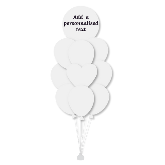 Premium 10 Balloons Bouquet Personnalised