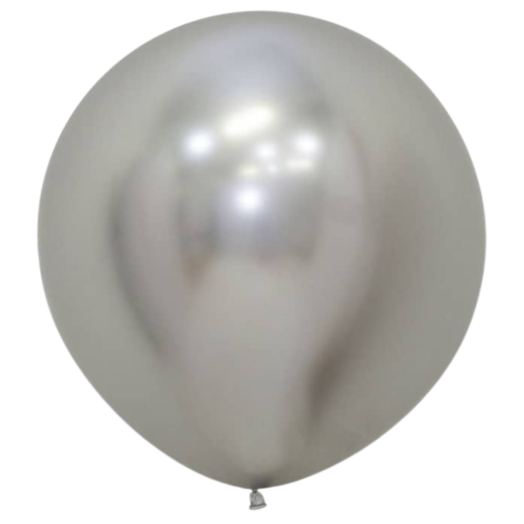 Ballon Large Chromé (60 cm) à l'hélium